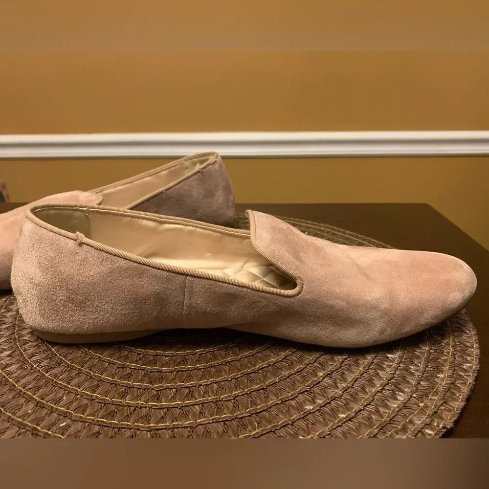 Birdies Ballet Flats Golden Oak Suede The Starling Almond Toe Slip-On Shoes 11